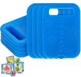 Anstore 8 Pack Ice Packs Ice Blocks, Blue Mini Freezer Blocks Freezer Cooler Bag Box Great for School Lunch Boxes for Cool Box, Camping, Picnic, Hiking-Size 16 x 11 x 1.5cm