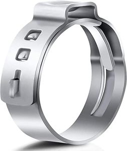 50 PCS 3/4 Inch PEX Cinch Clamps, 304 Stainless Steel PEX Fittings Clamps Pinch Ring Crimp Rings for PEX Tubing Pipe Fitting Connections (Silver-3/4inch(50PCS))
