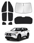 Canvcle Sunshades for Nissan Rogue 2023 2022 2021 Windshield Sunshade Side&Rear Windows Sun Visor Privacy Protection Keep Vehicle Cool Black 8PCS Set