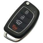 Replacement Key Fob Case fit for Hyundai Sonata Santa Fe Flip Key Remote Control Key Fob Shell, TQ8-RKE-4F16 95430-C1010 TQ8-RKE-3F04 95430-4Z100 TQ8-RKE-4F25 2014 2015 2016 2017