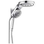 Delta Faucet HydroRain 5-Spray H2Okinetic Dual Shower Head with Handheld Spray, Chrome Shower Head with Hose, Handheld Shower Heads, Detachable Shower Head, 2.5 GPM Flow Rate, Chrome 58680-25