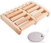 Katai Dual Foot Massage Roller - Helps Relieve Aches, Pains and Tension - Complete with Foot Pumice Stone