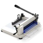 12" Heavy Duty Paper Cutter, Guillotine Paper Cutter for Max. A4 30cm Adjustable Size 400 Sheets Paper Trimmer for Home Office School (White)