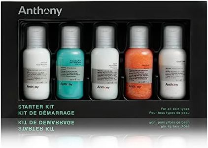 Anthony Starter Kit, 5 Count, Glycolic Facial Cleanser, Facial Scrub, All Purpose Facial Moisturizer, Invigorating Rush Hair & Body Wash, Shave Cream