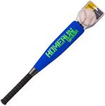 EASTON Homerun Smash Foam Bat + Ball Combo | Youth/Kids/Child | 2020 | 24 in Foam Covered Plastic Bat with Monster Barrel | Royal Blue/Green | 10 in White Foam Ball with Red Laces, One Size, Multi