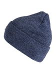 Levi's Unisex's All Season Comfy Leather Logo Patch Cuffed Hero Beanie Hat, Marl Blue, One Size