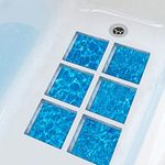 vipolish 6Pcs 3D Bathtub Stickers Stereoscopic Waves Bath Treads Sticker Non Slip Safety Shower Bath Tub Decals Adhesive Tub Tattoos Tub Appliques 5.9 x 5.9 inch