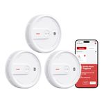 X-Sense Smart Smoke Alarm for Home, 10-Year Product Life and Replaceable Battery, Wi-Fi and App Function, Night Mode, XS0E-iR, 3-Pack