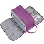 Narwey Travel Toiletry Bag for Women Water-Resistant Traveling Dopp Kit Makeup Bag Organizer for Toiletries Accessories Cosmetics, Dark Purple