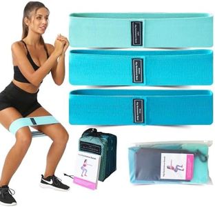 Chamgeco Fabric Resistance Bands for Working Out, 3 Levels Booty Exercise Bands Workout Bands Set for Women Men, Long Elastic Bands, Hip Legs Booty Bands for Home Fitness, Gym, Yoga, Pilates (Color 2)