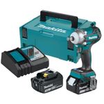 Makita Dtw300Rfj Impact Wrench 18V Lxt Bl Cordless 1/2? 330 N.M,Black & Blue