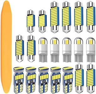 Xnourney 194 ampoules LED 31 mm DE3175, LED 42 mm 578, LED 39 mm et 36 mm 6418 LED, adaptées aux feux de recul de la plaque d'immatriculation du dôme de carte 12V (20 PCS).