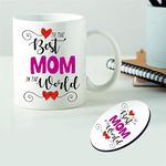 PICRAZEE “Best Mom in The World” Mothers Day/Happy Birthday Gift for Mom Mother Mummy (1 Ceramic Mug, 1 Fridge Magnet) (Best Mom in The World)