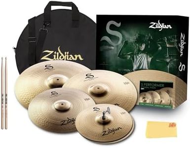 Zildjian S391 Performer Cymbal Pack Bundle with Bag, Drumsticks and Austin Bazaar Polishing Cloth