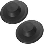 Essential Values Sink Stopper (#STP-PL) - Black Plastic Sink Drain Stopper - Replacement Garbage Disposal Drain Stopper | Kitchen Sink Drain for Kohler, Insinkerator, & Waste King