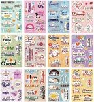 60 Sheets Family Friend Theme Scrapbooking Sticker Decals Waterproof Vinyl Scrapbook Stickers Set Scrapbook Supplies Photo Album Decor for Planner Embellishment Art Craft Kits Project Memories