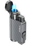 VVAY Triple Jet Flame Lighter, Cigar Lighter with Punch, Sold without Gas