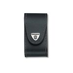 Victorinox Leather Belt Pouch - Stylish Case, Good for Holding Pocket Knife with a Belt Loop and Hook, Black - 98 mm