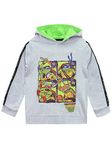 Teenage Mutant Ninja Turtles Boys Hoodie | Leonardo, Donatello, Raphael, and Michelangelo Kids Hoodie | 6-7 Years | Official TMNT Merchandise Grey