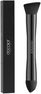 docolor Dual-Ended Hairline Powder Brush, Hair Contour Brush with Sponge Tip, Makeup Brush for Seamless Blending, for Hair Contouring, Root Touch-ups, and Beard Coverage Vegan & Cruelty-free