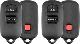 2 KeylessOption Replacement Keyless Entry Remote Shell Case and Button Pad Compatible with HYQ12BAN, HYQ12BBX