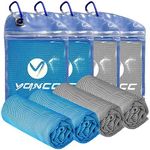 YQXCC 4 Pack Cooling Towels (40"x12") Cool for Neck, Microfiber Soft Breathable Chilly Towel for Yoga, Golf, Gym, Camping, Running, Workout & More Activities