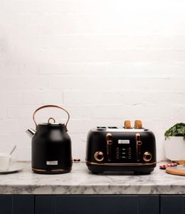 Haden Heritage 4-Slice Toaster – Black Retro Design