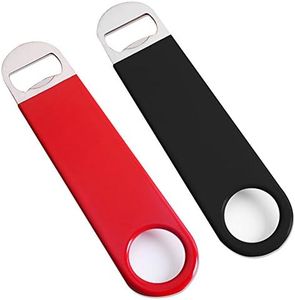 G2PLUS 2PCS Abrebotellas Abridores de Cerveza con Mango de Goma anti Deslizante Abridor de Botella de Cerveza para Doméstico,18x4CM