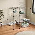 Oneluck 3-Tier Cat Cages Indoor Enc