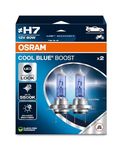 OSRAM COOL BLUE® BOOST, H7, halogen headlight lamps, up to 5500K, Hanging folding box (2 lamps), offroad use only