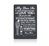 VNOX to My Son Wallet Insert Card Keepsake Christmas Gifts for Him Valentine Mini Love Note from Mom Dad Anniversary Men Birthday Christmas Wedding Gifts