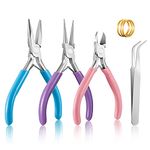 Heyu-Lotus Jewellery Pliers Tools Set, DIY Handmade Crafts Set with Tweezers and Jump Ring Opener for Jewellery Making and Repairing