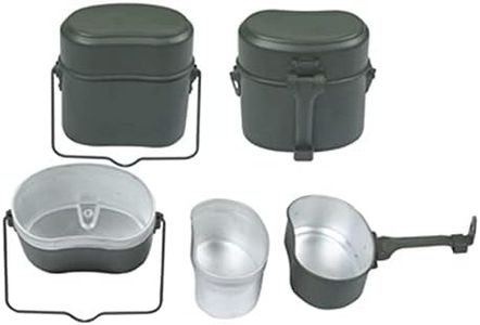 Keenso Aluminium Alloy Mess Tin, Proper Size for Outdoor Camping, Nonslip Handle, Wide Application