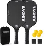 Aihoye PRO Pickleball Paddles- Raw T700 Carbon Fiber Textured Surface (CFS) with High Grit & Spin, Pickleball Paddles Set of 2 with 16MM Polypropylene Honeycomb Core, USAPA Approved