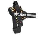 KIKA Pets Personalized Dog Harness | Customized Dog Vest Harness with Name, Medium Size (for 13-20 kgs) Tiger