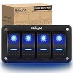 Nilight - 90109D 4 Gang Aluminum Ro