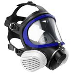 Dräger X-plore 5500 Full Face Mask Respirator + 2x Reusable P3 R dust filters Set for Construction, Woodworking, DIY and Work - Complies with CE EN136 + EN143