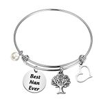 Grandma Gift Nan Bracelet Best Nan Ever Grandmother Birthday Gifts Grandma Bracelet Grandma birthday gifts from grandchildren (Nan ever)