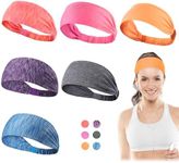 Dreamlover Headbands for Women’s Hair, Head Bands Adult Women, Sports Headbands for Women, Running Headbands, 6 PCS