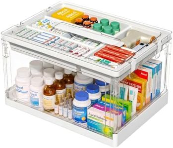 GeeBom 24QT 1Pack Craft Organizers and Storage with Tray, Craft Storage Box