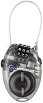 Lifeventure Mini Cable Lock Luggage Lock with 70cm Retractable Steel Cable Shackle Mini 3 Digit Code Combination Lock For Suitcases, Bike, Ski, Snowboard, Pushchair and Stroller, Grey