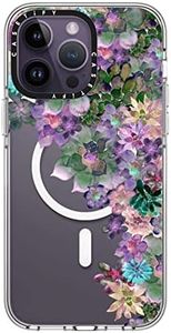 CASETiFY Clear iPhone 14 Pro Max Case [Not Yellowing / 6.6 ft. 3X Military Grade Drop Protection/Compatible with Magsafe] - My Succulent Garden - Clear