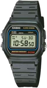 CASIO Unisex W59-1 Classic Digital Watch, Black/Grey Dial, Black Band