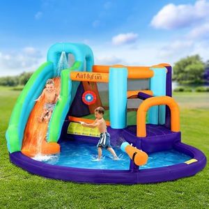 Kids Inflatable Pool Water Slide Park Jumping Castle Outdoor Splash Toy