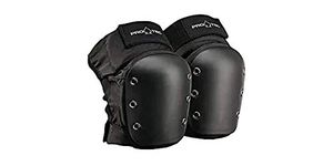 Pro-Tec Street Knee Pad Protective Gear Set for Skating and Biking, Medium, Black