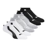 PUMA womens 6 Pack Low Cut Socks, Black/White/Grey, 9-11