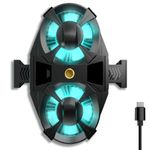 Virtutron Frost Master Plus Wired Mobile Cooler Gaming Fan | Gaming Mobile Cooler Fan| Two Fan Phone Cooler with Digital Display | Compatible with iPhone and Android Cell phone (Double Fan)