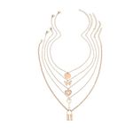 Jewels Galaxy Jewellery For Women Gold Plated Gold-Toned Combo Of 5 Trending Necklaces (CT-NCKE-44280)