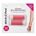 Original Emjoi Micro Pedi Coarse Micro-Mineral Rollers | Cracked, Hard Skin & Callus Remover for Feet & Heels - Removes Dry & Dead Skin Instantly for a Professional Pedicure & Salon Feel | 2 Pack