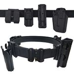 EMERSONGEARS Men's Tactical Battle Belt Law Enforcement Duty Belt Kits 5-in-1 Utility Belt rig with EMT Tourniquet Box 360 Degrees Rotation Baton Holder Glock Holster Double Magazine Holder (M)